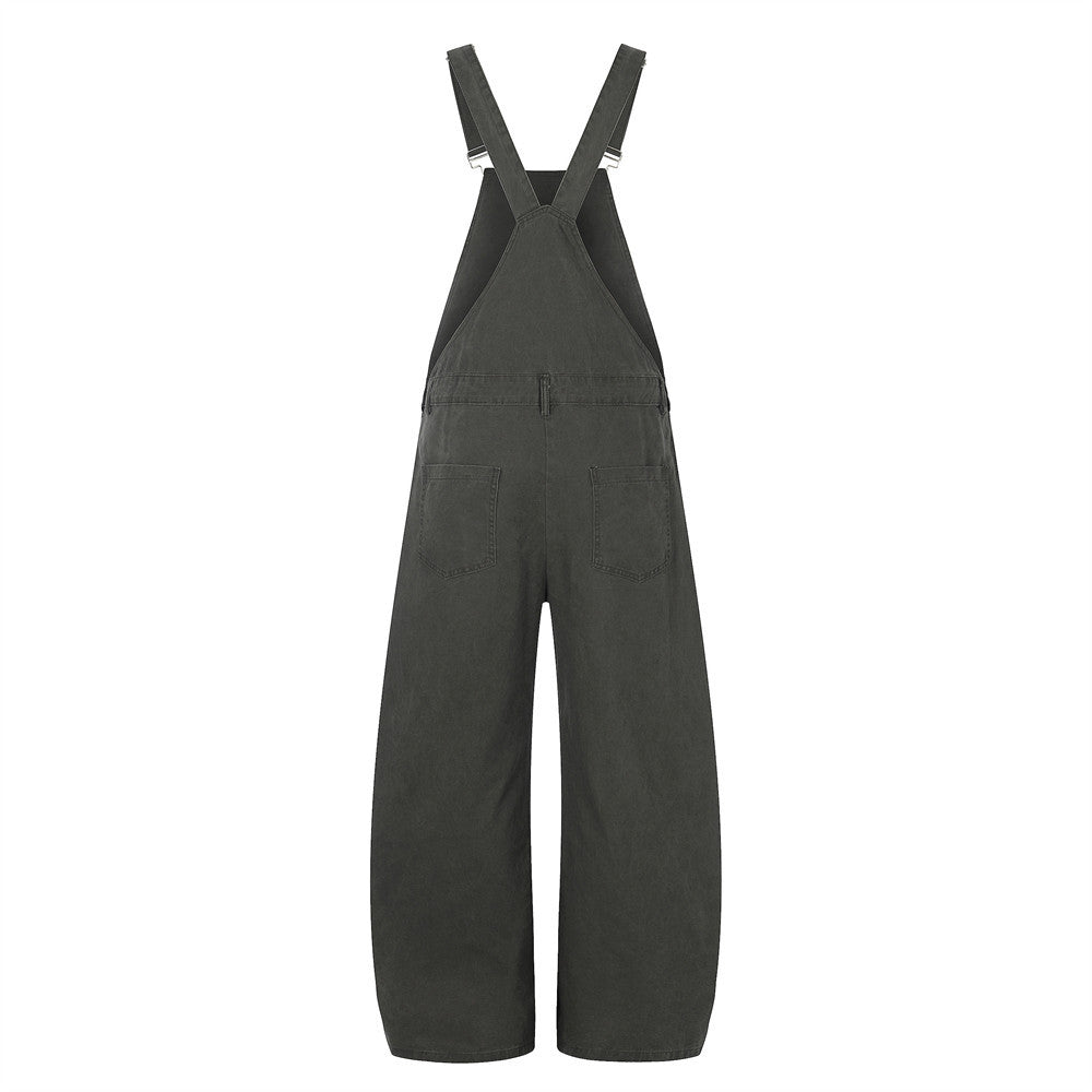 Strap denim pants