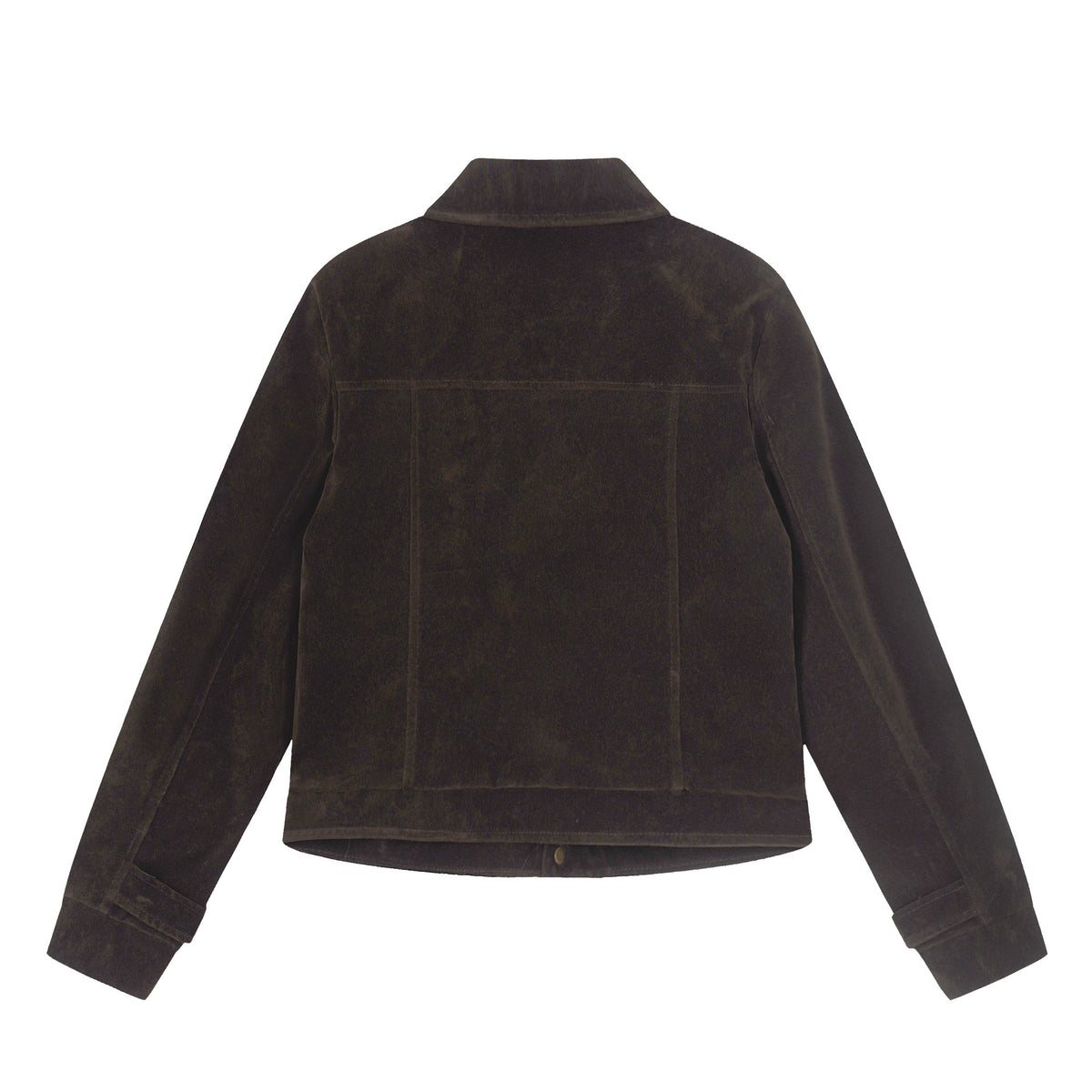 Suede collar shoulder short jacket for women