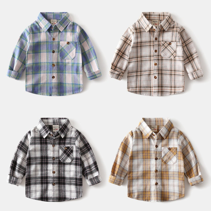 Boys' checkered shirt