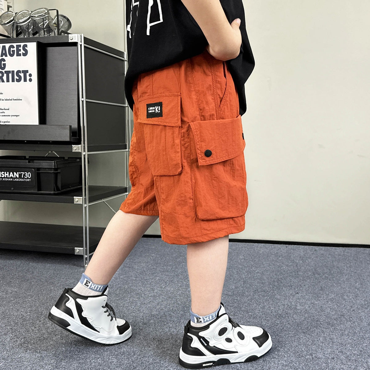 Casual Shorts for BoysCargo Mid-Length Pants Kids