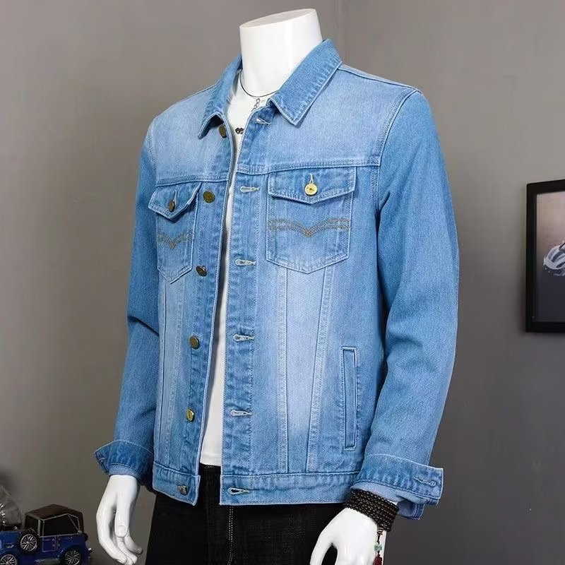 Fleece-Lined Thickened Denim Jacket for Men Winter Warm Casual Jacket Loose Fit Men's Outerwear