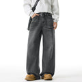 Washed denim jeans for men
