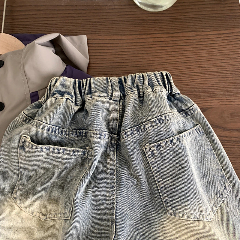 Children's ripped jeans for boys and girls