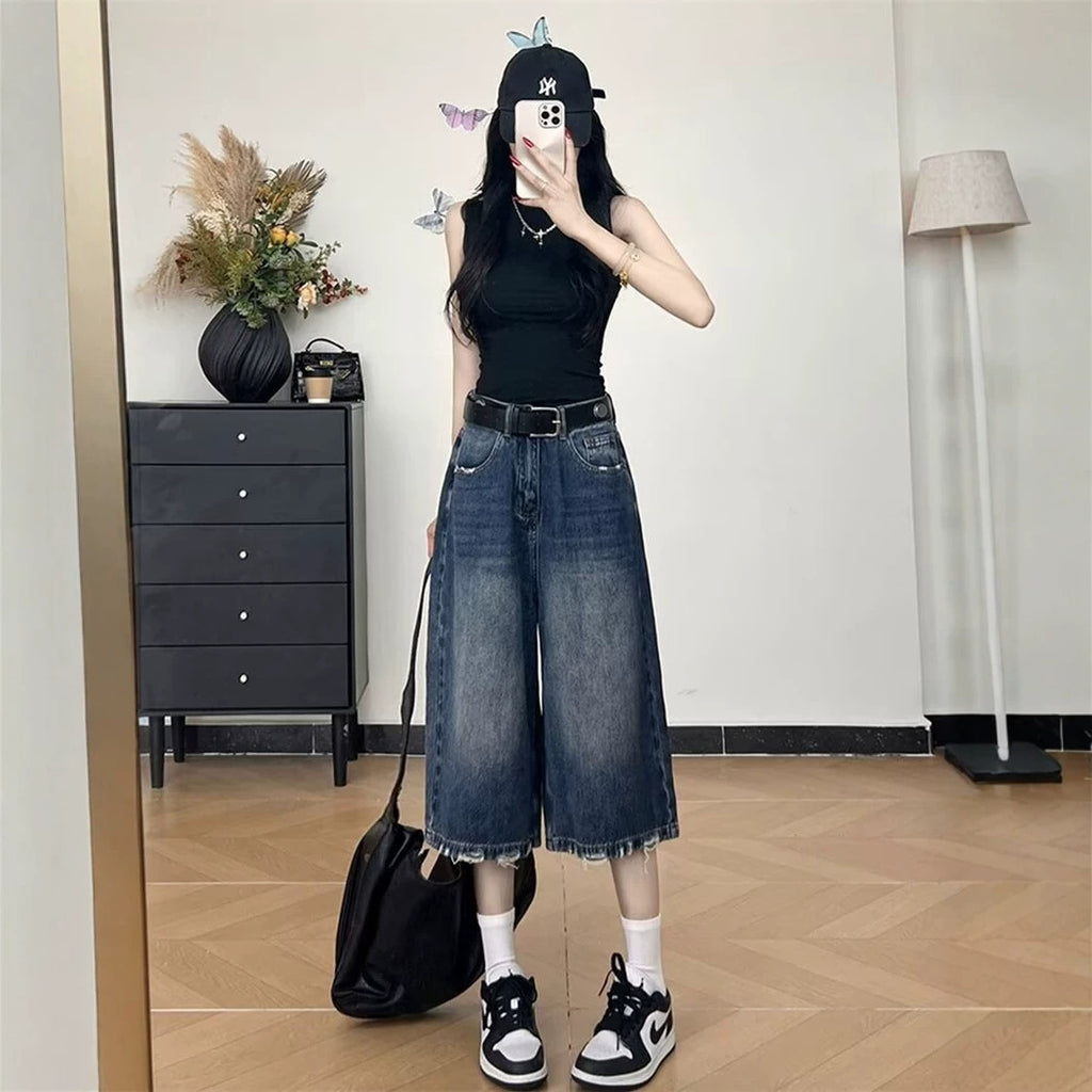Ripped Jeans for Women Wide Leg Pants