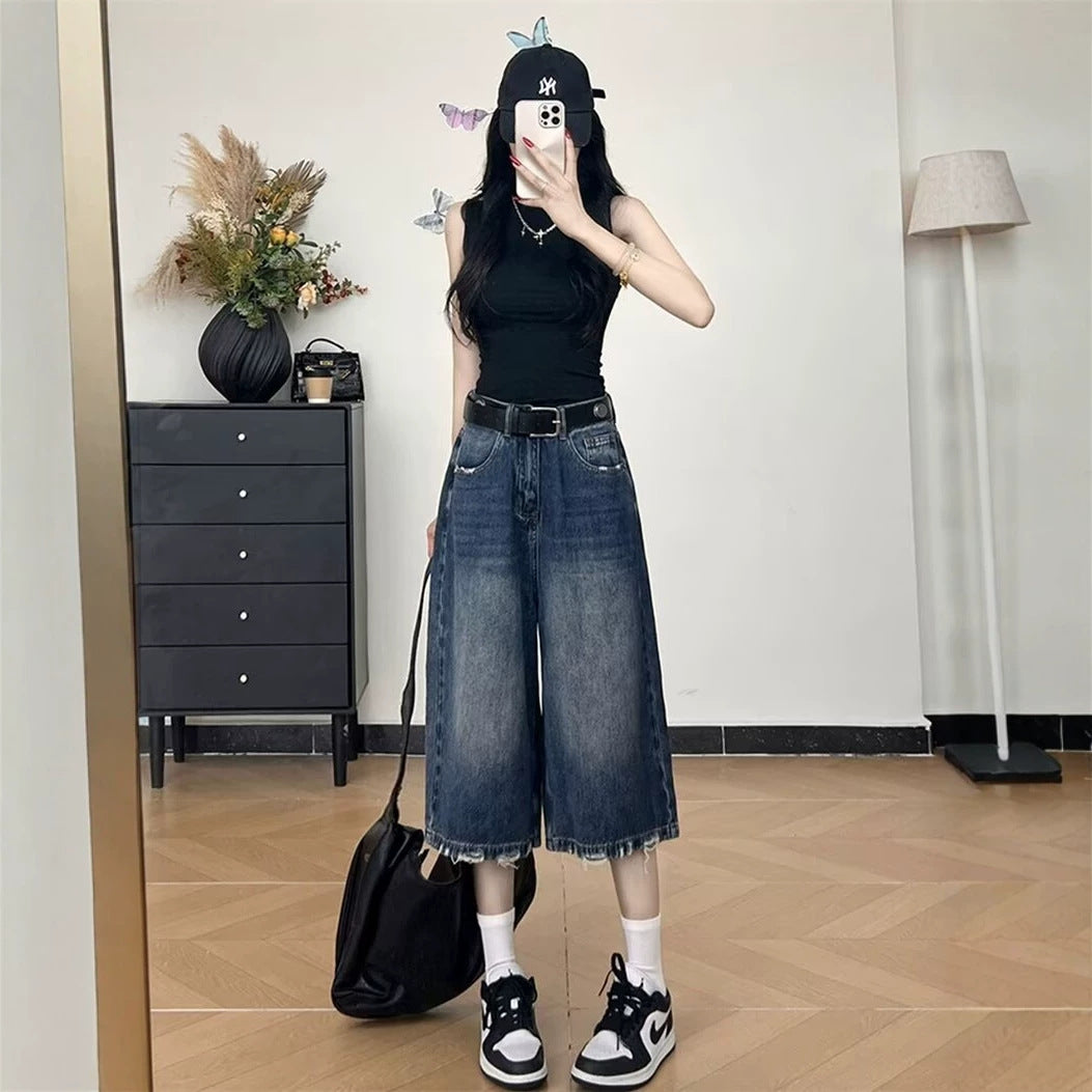 Ripped Jeans for Women Wide Leg Pants