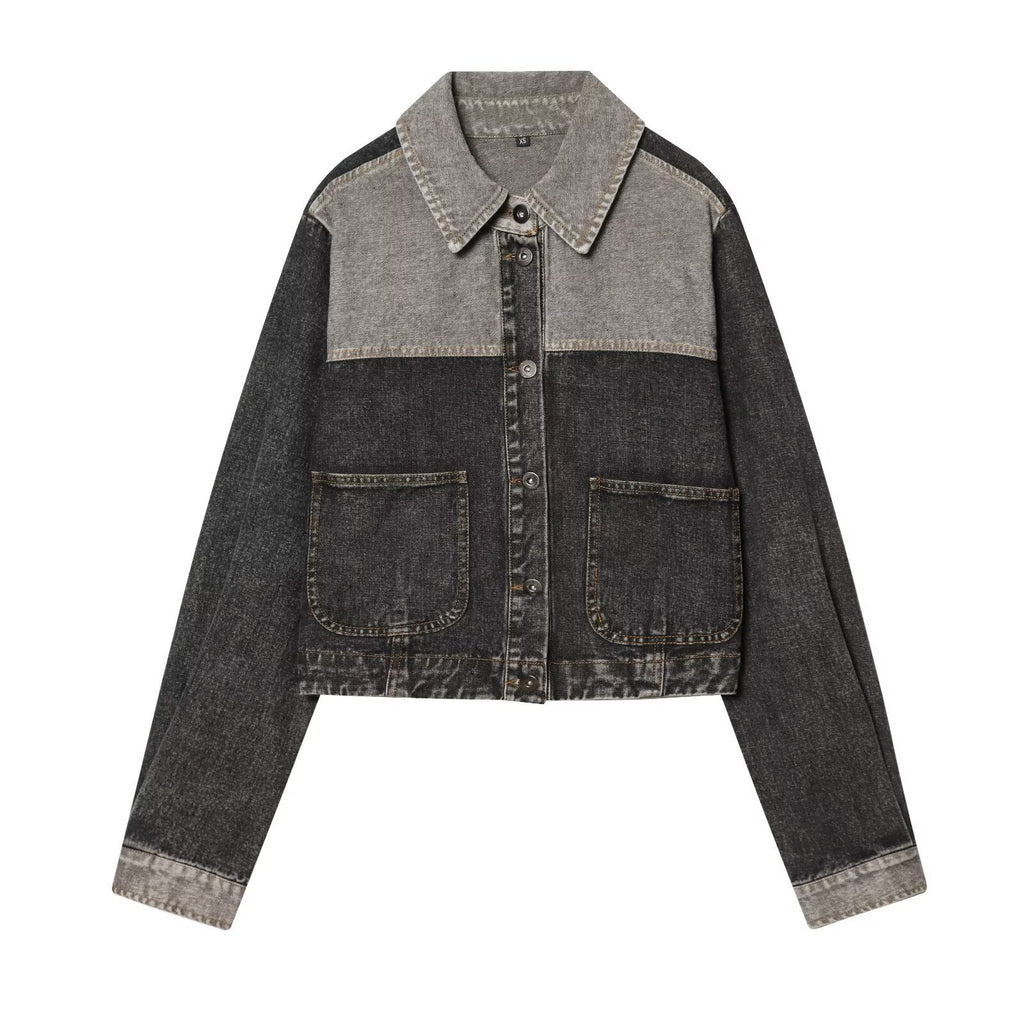 Spring denim jacket+rolled denim jeans