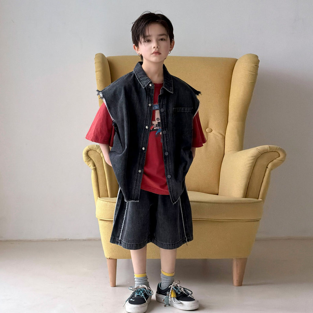 Boys' denim suit