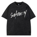 Print Crew Neck Short Sleeve T-Shirt Unisex Hip Hop Oversize Distressed