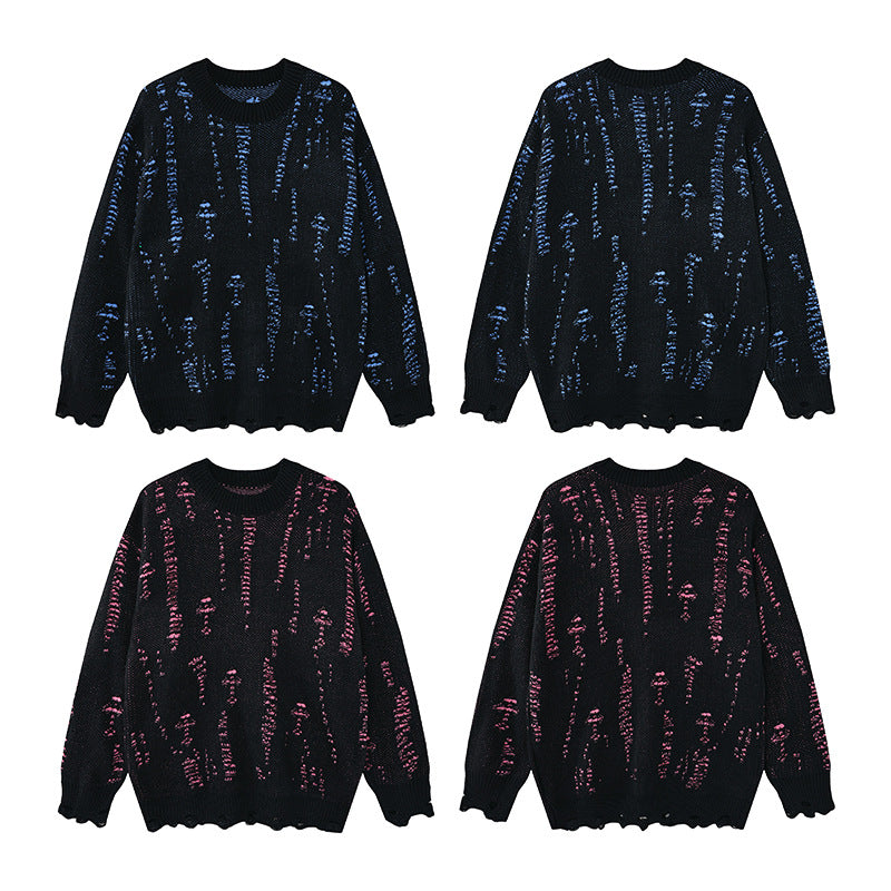 Gradient spray sweater